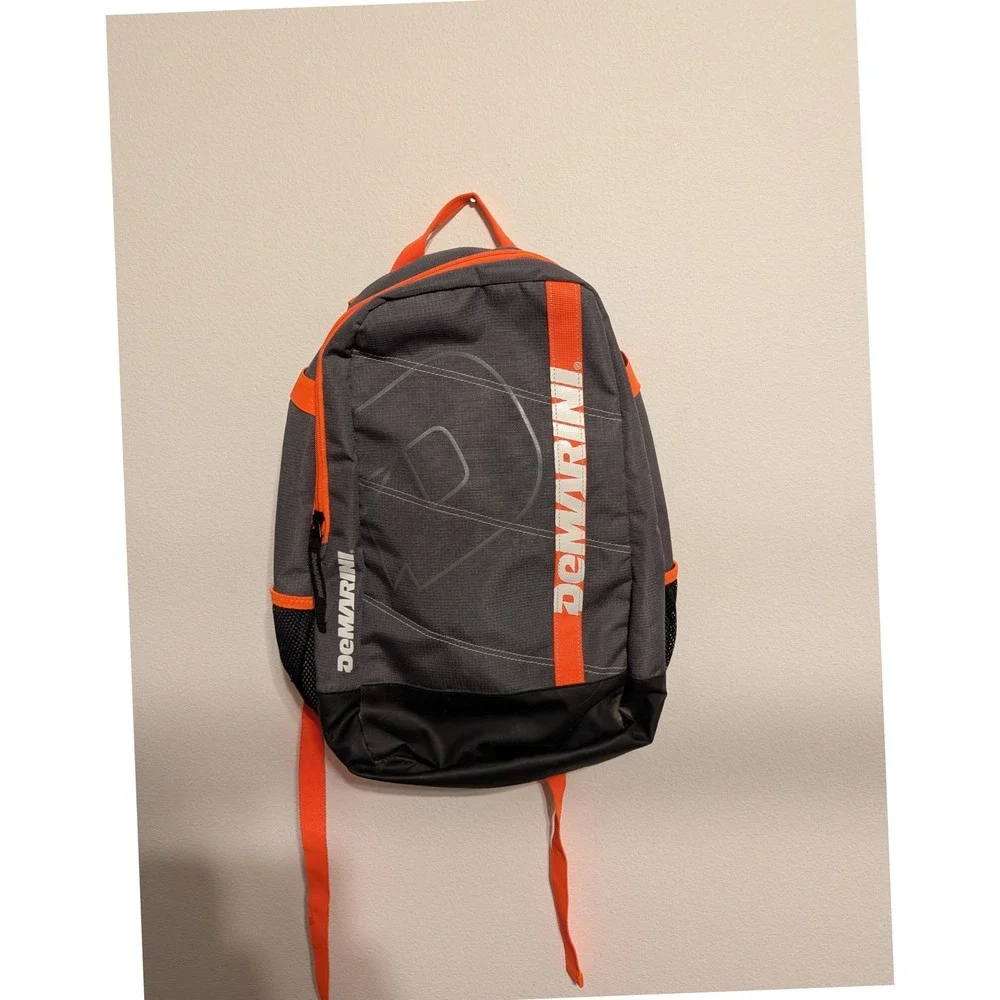 DeMarini Voodoo Baseball Softball Equipment Backpack Grey Orange WTD9104CO